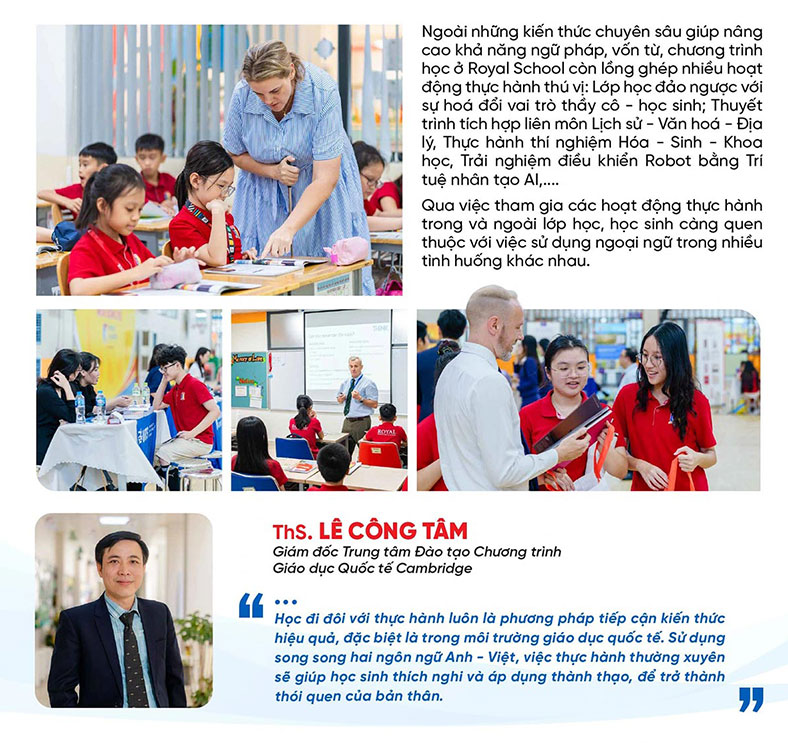 Dùng kỹ năng rèn kỹ năng: Bí quyết giỏi ngoại ngữ của học sinh Royal School