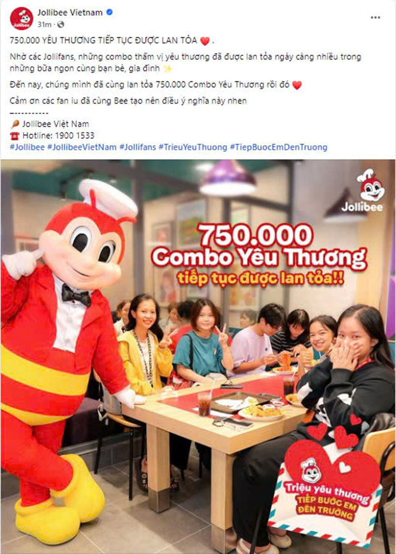 Jollibee Việt Nam tiếp tục lan tỏa
