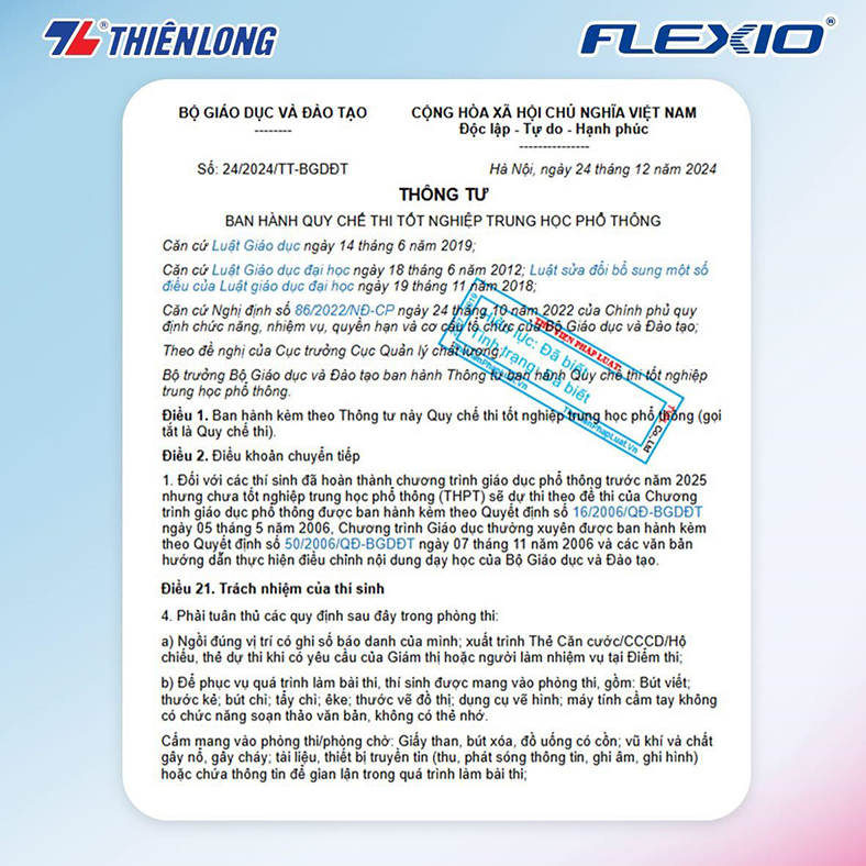 Máy tính khoa học Flexio được phép mang vào phòng thi