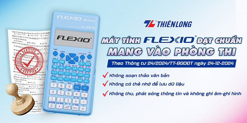 Máy tính khoa học Flexio được phép mang vào phòng thi